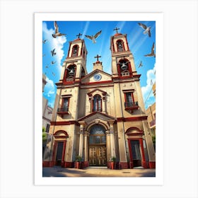 Church In The City Art Print