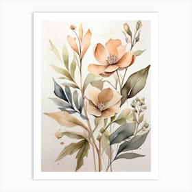 Watercolor Flowers 2 Art Print