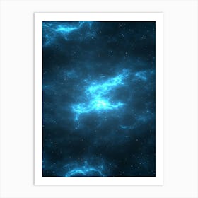 Blue Space Background 5 Art Print