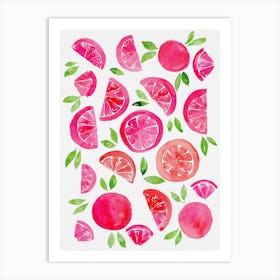 Pink Grapefruit Art Print