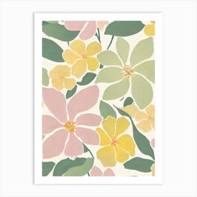 Anthurium Pastel Floral 1 Flower Art Print