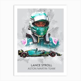 Lance Stroll Aston Martin Art Print