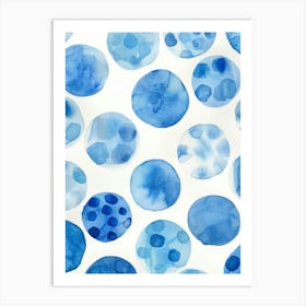 Blue Watercolor Pattern Art Print