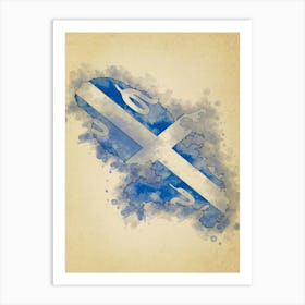 Martinique Flag Vintage Art Print