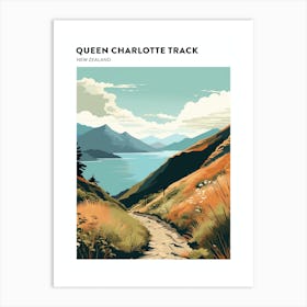 Queen Charlotte Track New Zealand 1 Hiking Trail Landscape Poster Art Print