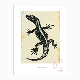 Grand Cayman Gecko Bold Block 2 Poster Art Print