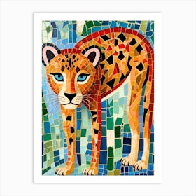 Mosaic Cheetah Art Print