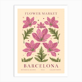 Flower Market Barcelona Art Print