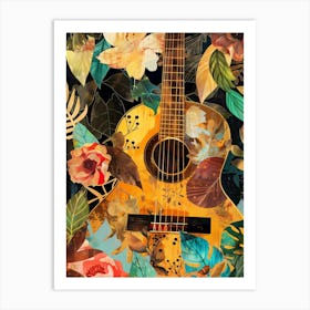 Acoustic Guitar music art Art Print