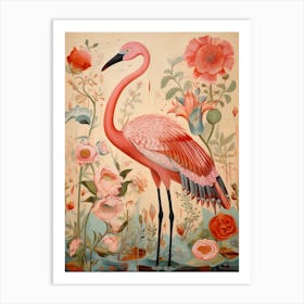 Greater Flamingo 1 Detailed Bird Painting Art Print