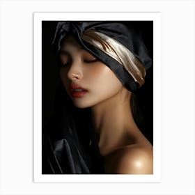 Portrait Of A Woman In A Turban Art Print