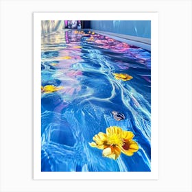 Flowers And Water Art Print