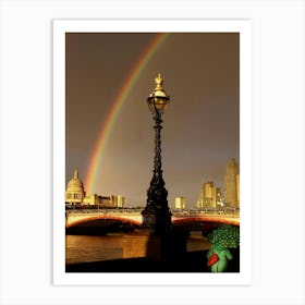 Rainbow Over St Paul's Cathedral London Art Print