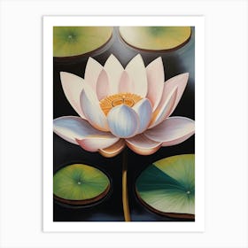 India National Flower the Lotus Flower Art Art Print