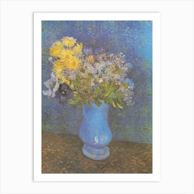 Vase With Lilacs And Anemones, Van Gogh Art Print