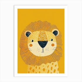 Yellow Lion 3 Art Print