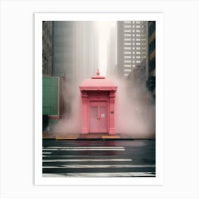 Pink Bathroom Art Print