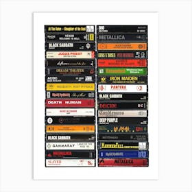 Metal Music Poster - Vintage Cassette Print Art Print