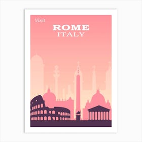 Rome Travel Poster, Karen Arnold Art Print