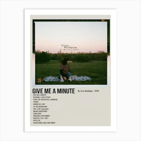 Give Me A Minute By Lizzy Mcalpine 2020 Poster 1 Art Print