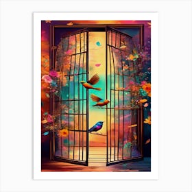 Bird Cage Painting Art Print