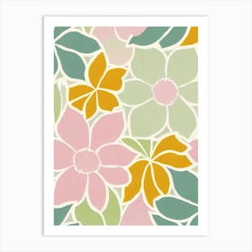 Lotus Pastel Floral 1 Flower Art Print