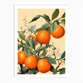 Oranges On A Tree Art Print