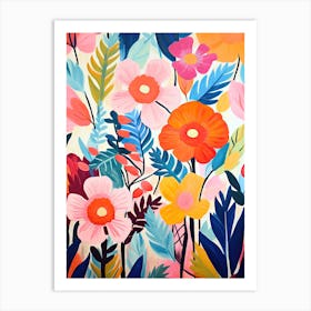 Flowers 53, Matisse style, Floral texture Art Print