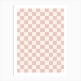 Pale Beige Checkerboard Art Print