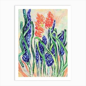 Scallions 3 Fauvist vegetable Art Print