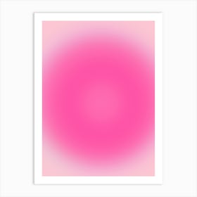 Pink Gradient Aura Art Print