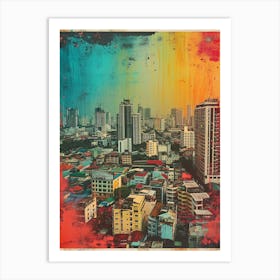 Bangkok Retro Polaroid Inspired 2 Art Print