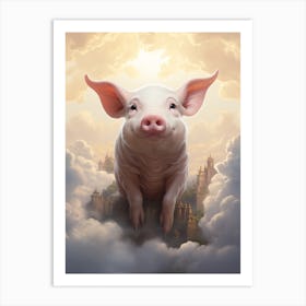 Pig In The Clouds Art Print