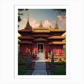 Thailand Temple Art Print