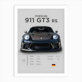 911 Porsche Gt3 Rs Art Print