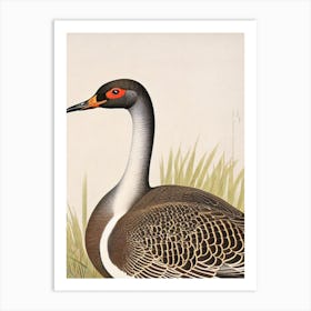 Canada Goose James Audubon Vintage Style Bird Art Print