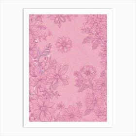 Pink Flowers 12 Art Print