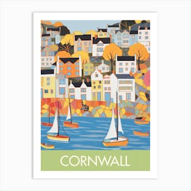 Corwall Lake England Travel Print Painting Cute Art Print