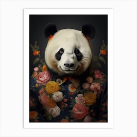 Panda Art In Art Nouveaut Style 1 Art Print