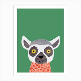 Lemur Green Art Print