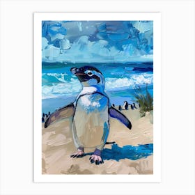 Adlie Penguin Phillip Island The Penguin Parade Oil Painting 1 Art Print