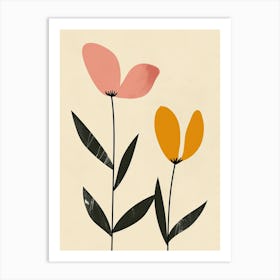 Florence Flower Market Boho Minimalist Style 1 Art Print