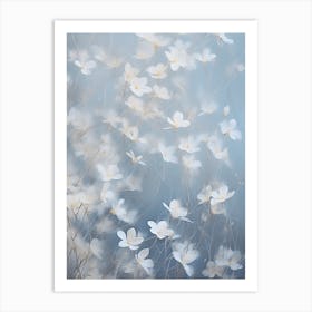 Frosty Botanical Winter Jasmine 4 Art Print