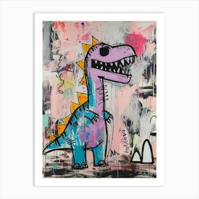 Abstract Dinosaur Graffiti Style Painting 1 Art Print