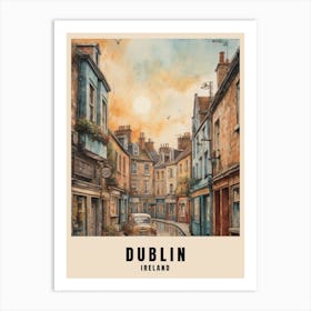 Dublin City Ireland Travel Poster (11) Art Print