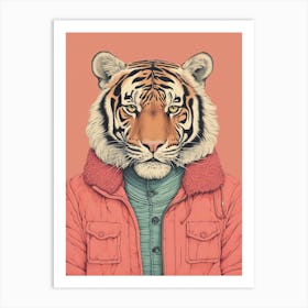 Tiger Illustrations Wearing Clothes 1 Art Print