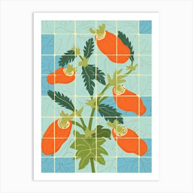 Papaya Illustration 3 Art Print