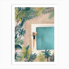 Weekend at my Pool III Art Print