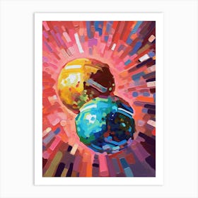 Disco Balls Oil Painting 1 Art Print