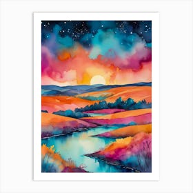 Elysian Sunset Art Print